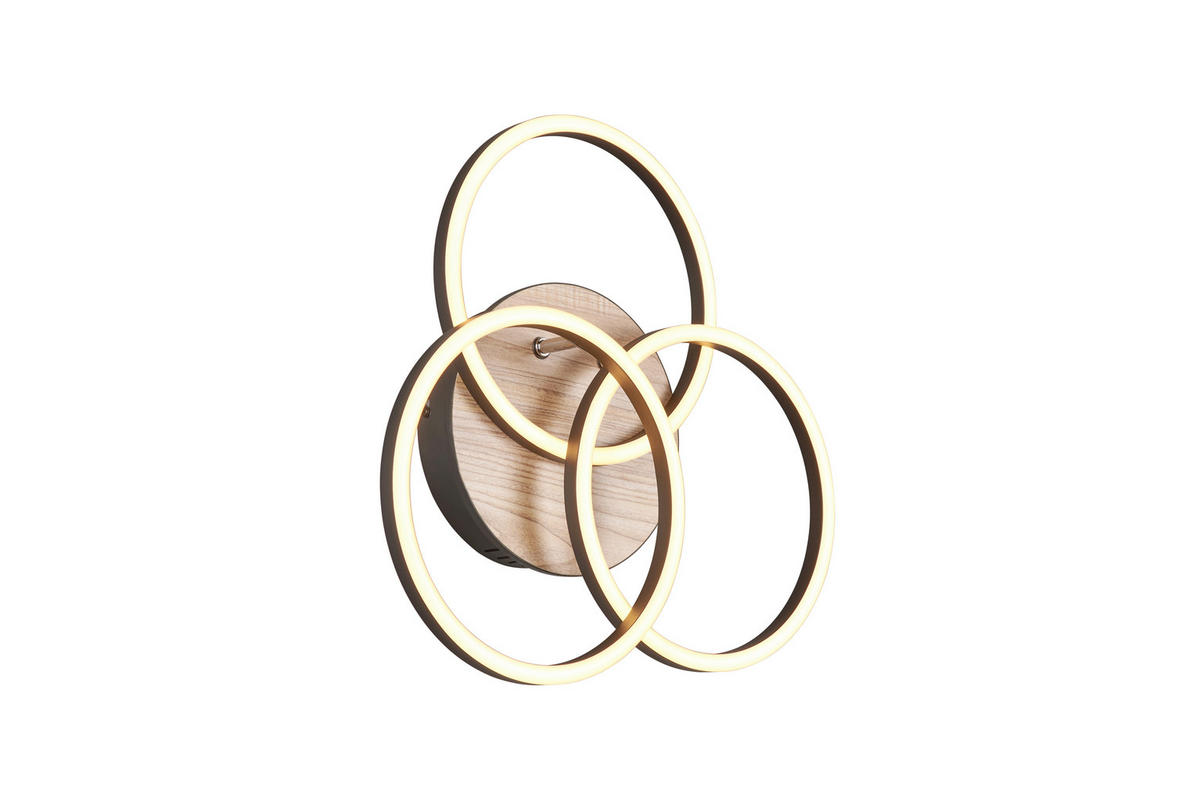 LED-DECKENLEUCHTE Circle 44/9,5 cm   - Braun, MODERN, Kunststoff (44/9,5cm)