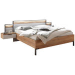 BETTANLAGE 180/200 cm  in Graphitfarben, Eichefarben, Hellgrau  - Eichefarben/Hellgrau, Design, Holz/Holzwerkstoff (180/200cm) - Xora