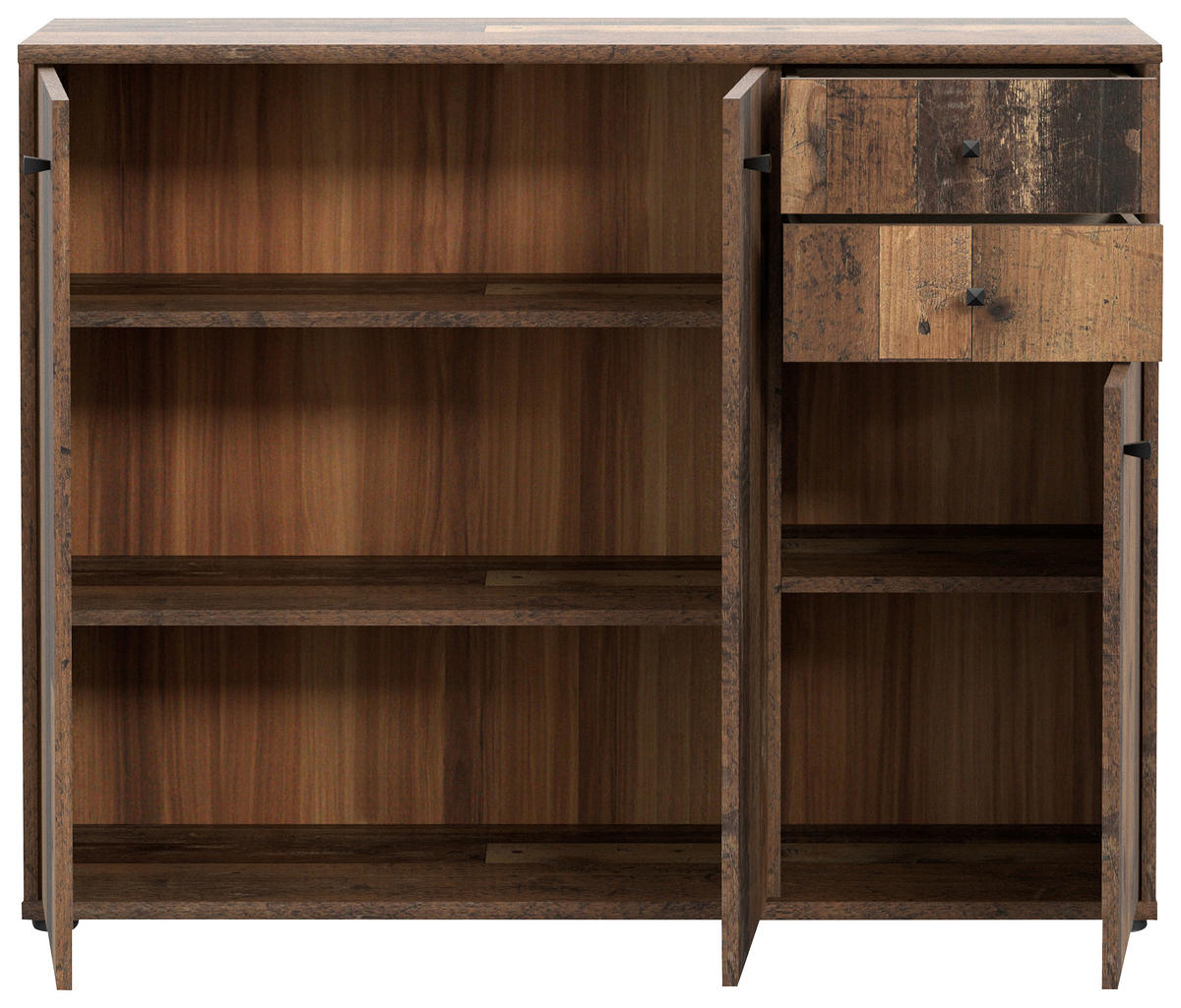 KOMMODE  in 108,8/85,5/34,8 cm  - Dunkelbraun/Graubraun, Design, Holzwerkstoff (108,8/85,5/34,8cm)