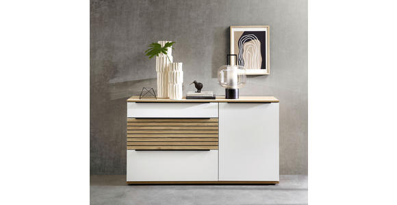 SIDEBOARD 150/85/40 cm  - Eichefarben/Schwarz, KONVENTIONELL, Holzwerkstoff/Kunststoff (150/85/40cm) - Venda