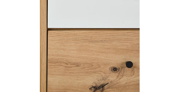 SIDEBOARD  120/80/40 cm 4 Schublade(n)  - Eichefarben/Schwarz, Design, Holzwerkstoff/Metall (120/80/40cm) - Carryhome