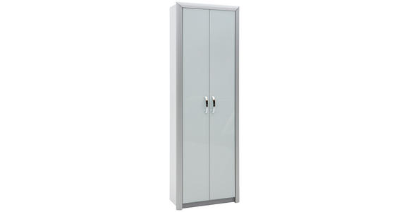 GARDEROBENSCHRANK 66/195/33 cm - Chromfarben/Alufarben, Design, Holzwerkstoff/Metall (66/195/33cm) - Dieter Knoll