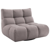 SESSEL Feincord Taupe  - Taupe/Schwarz, Design, Kunststoff/Textil (112/85/108cm) - Pure Home Lifestyle
