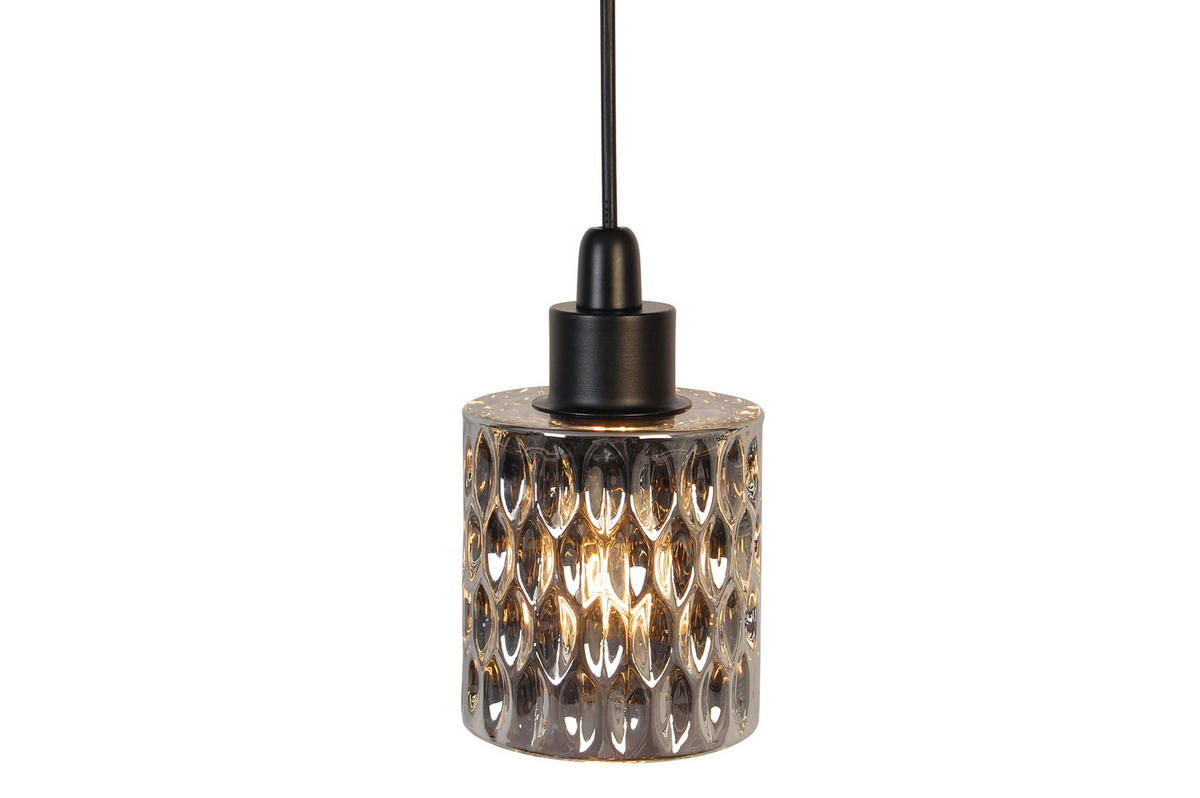 HÄNGELEUCHTE 90/11/112 cm  - Graubraun, Trend, Glas/Metall (90/11/112cm) - Novel