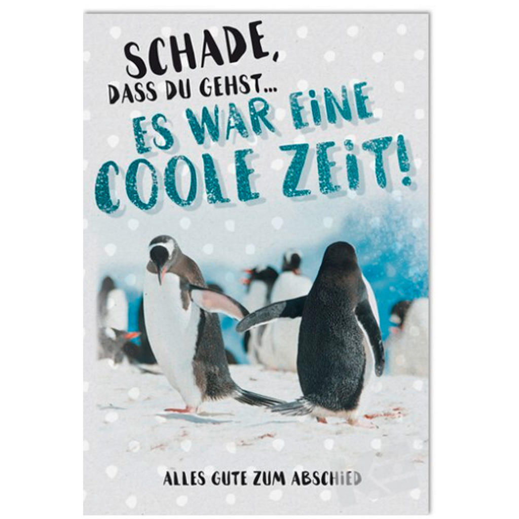 Billett Abschied Pinguine