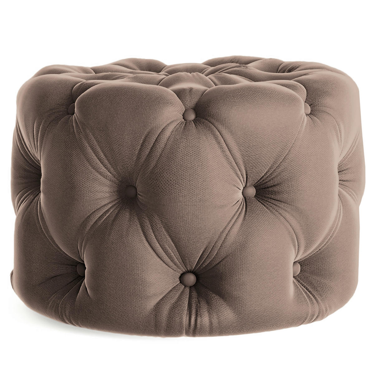 HOCKER in Textil Braun  - Schwarz/Braun, Design, Kunststoff/Textil (60/39/60cm) - P & B