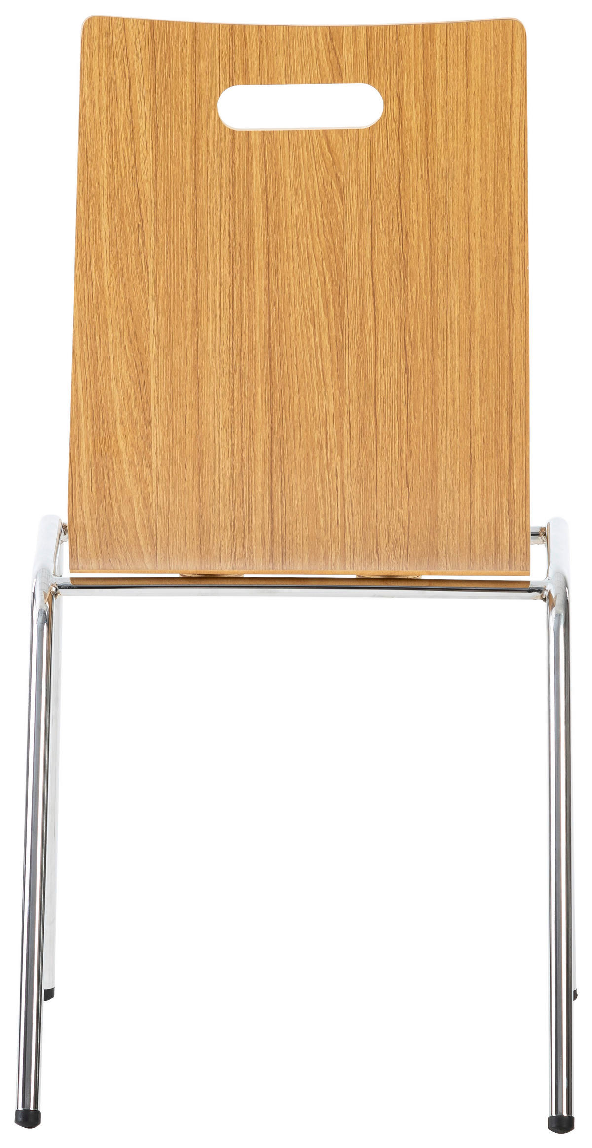 BESUCHERSTUHL  in Eichefarben, Chromfarben  - Chromfarben/Eichefarben, Basics, Holz/Metall (37/87/50cm) - Carryhome