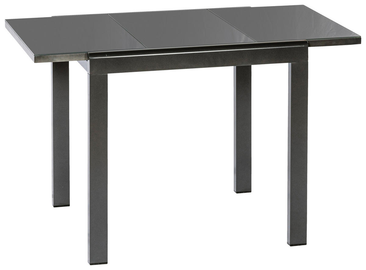 GARTENSET Aluminium  - Graphitfarben/Grau, MODERN, Textil/Metall - Gardenson