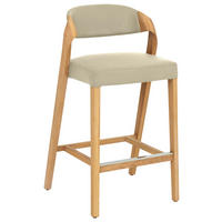 TRESENSTUHL in Creme, Wildeiche  - Wildeiche/Creme, Natur, Leder/Holz (51/93/49cm) - Voglauer