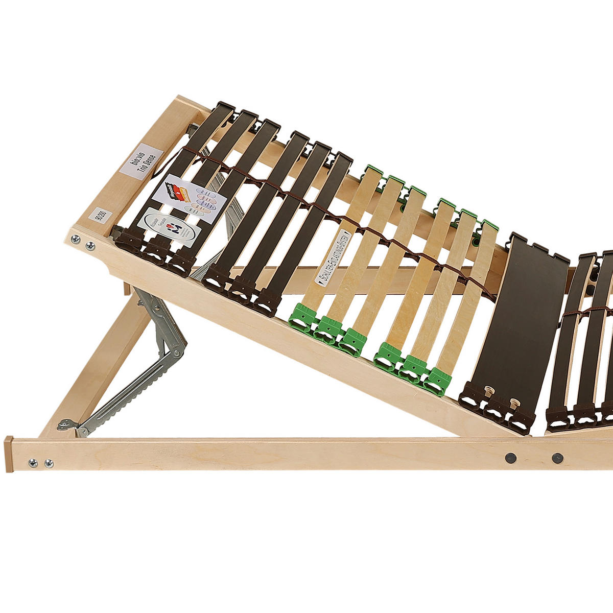 LATTENROST 120/200 cm Kopfteil, Fußteil verstellbar, Birke, Buche  - Naturfarben/Braun, Basics, Holz/Kunststoff (120/200cm) - Novel