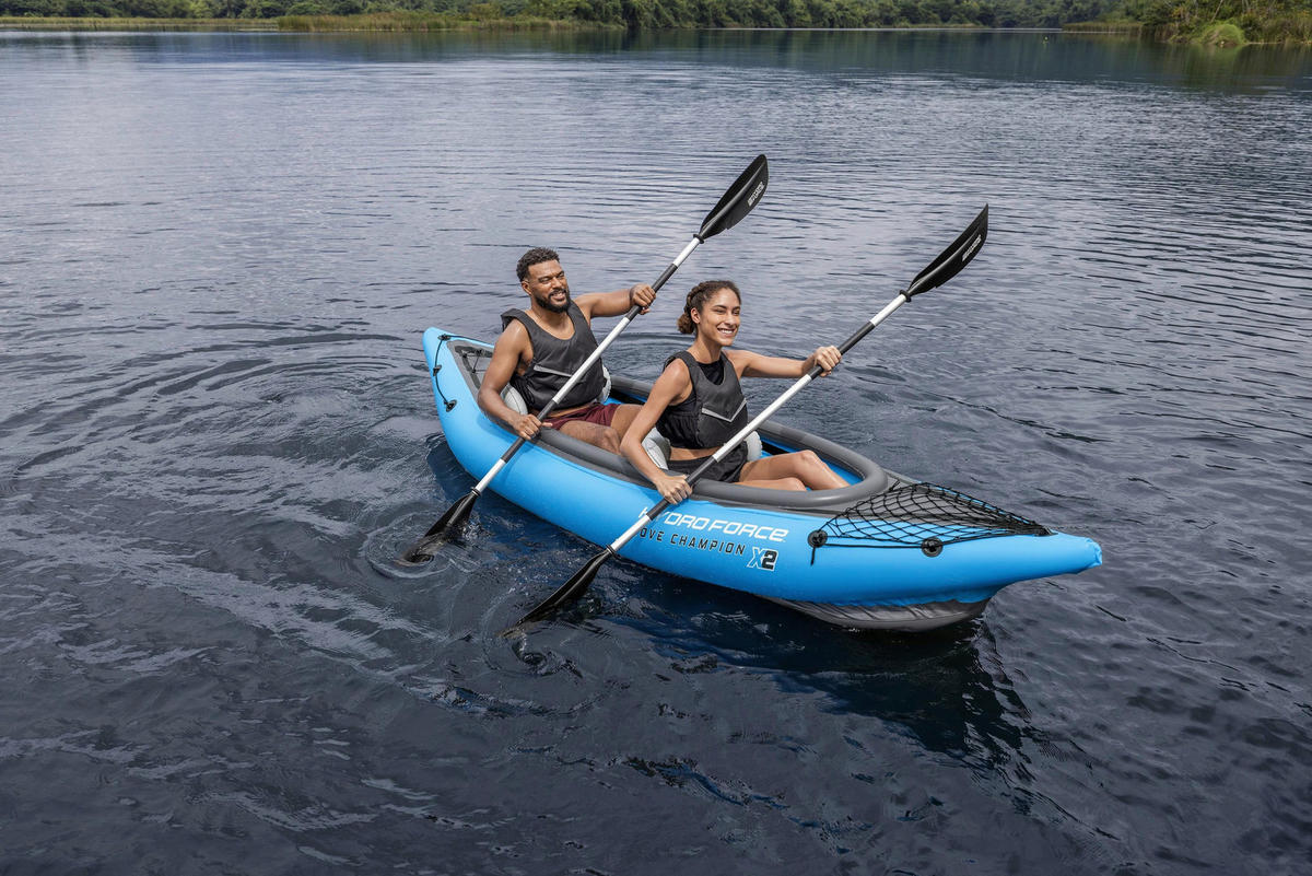 KAJAK 65052 VENTURA KAYAK  - Blau/Grau, KONVENTIONELL, Kunststoff/Metall (331/88cm) - Bestway