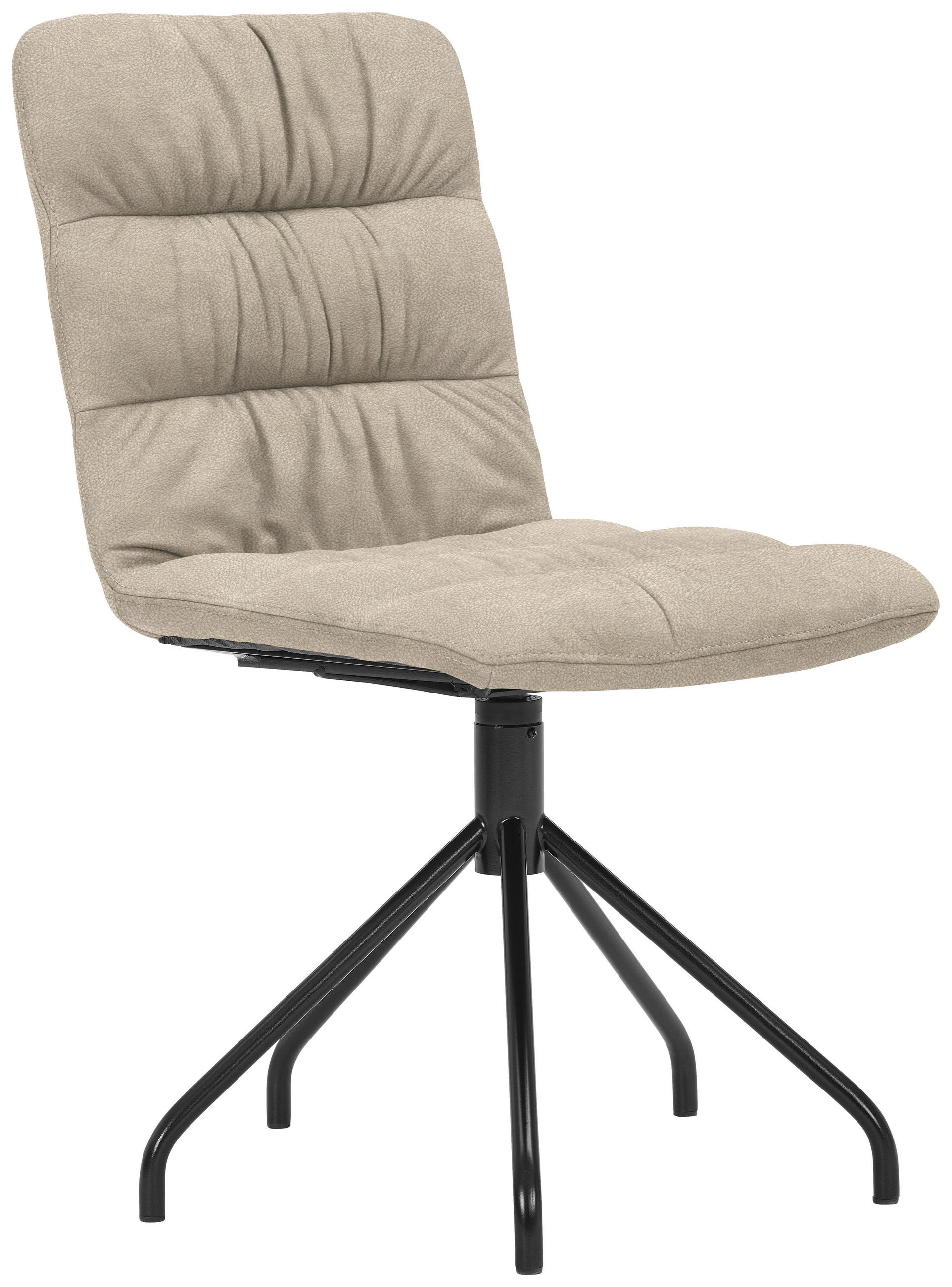 STUHL  in Stahl Echtleder naturbelassen Metall, Leder  - Schlammfarben/Schwarz, Design, Leder/Metall (52/90/60cm) - Bacher