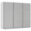 SCHWEBETÜRENSCHRANK in Grau  - Chromfarben/Grau, Konventionell, Holzwerkstoff/Metall (242/223/68cm) - Novel