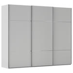 SCHWEBETÜRENSCHRANK 301/223/68 cm 3-türig Grau  - Chromfarben/Grau, KONVENTIONELL, Holzwerkstoff/Metall (301/223/68cm) - Novel