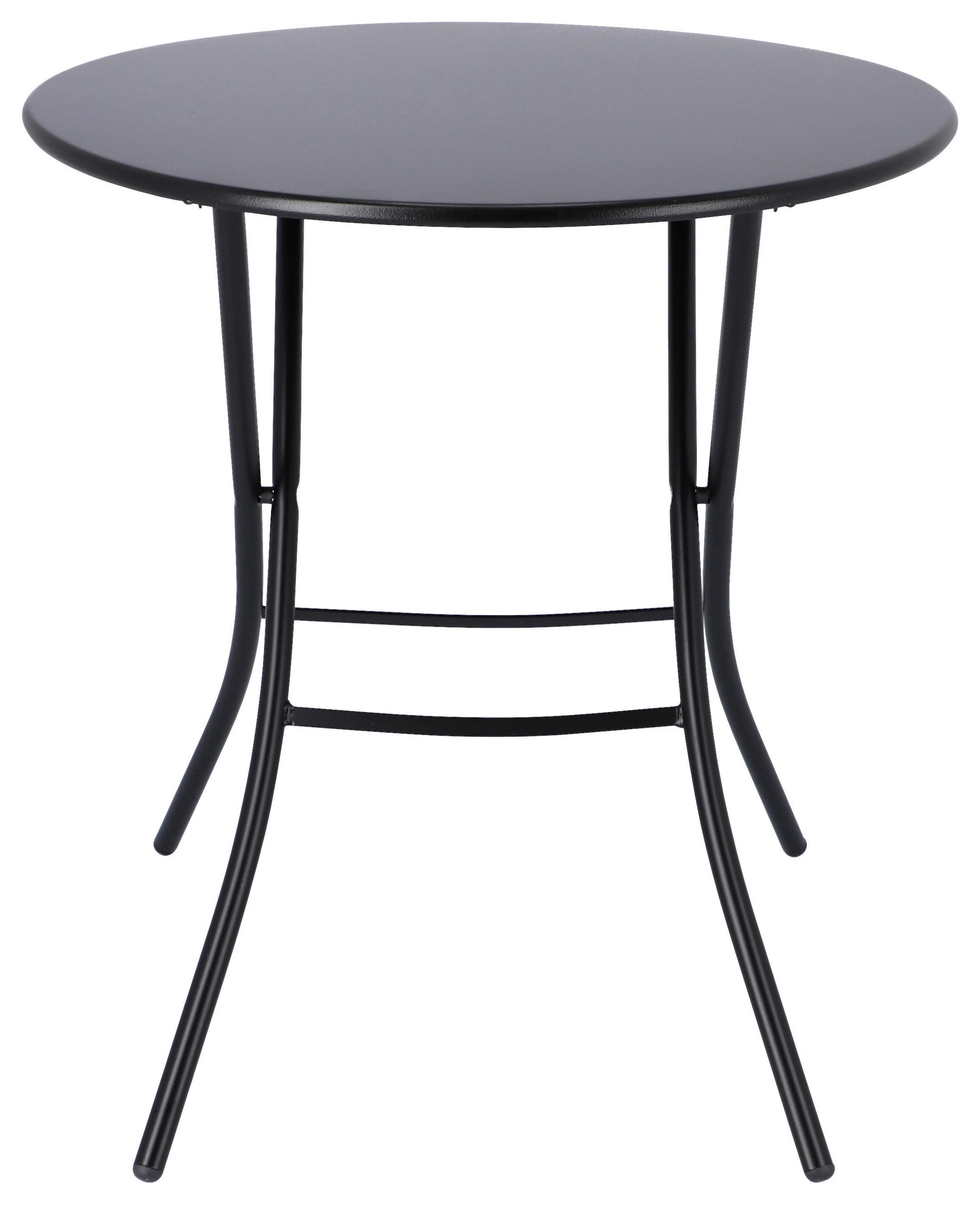 GARTENKLAPPTISCH 67/67/73 cm Metall rund  - Schwarz, KONVENTIONELL, Metall (67/67/73cm) - FIAM