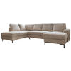 WOHNLANDSCHAFT Beige Cord  - Beige/Schwarz, Design, Textil/Metall (197/303/148cm) - MID.YOU