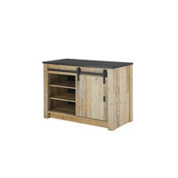 SPÜLENUNTERSCHRANK 133/93/64 cm  in Anthrazit, Naturfarben  - Anthrazit/Schwarz, Trend, Holzwerkstoff/Metall (133/93/64cm) - MID.YOU