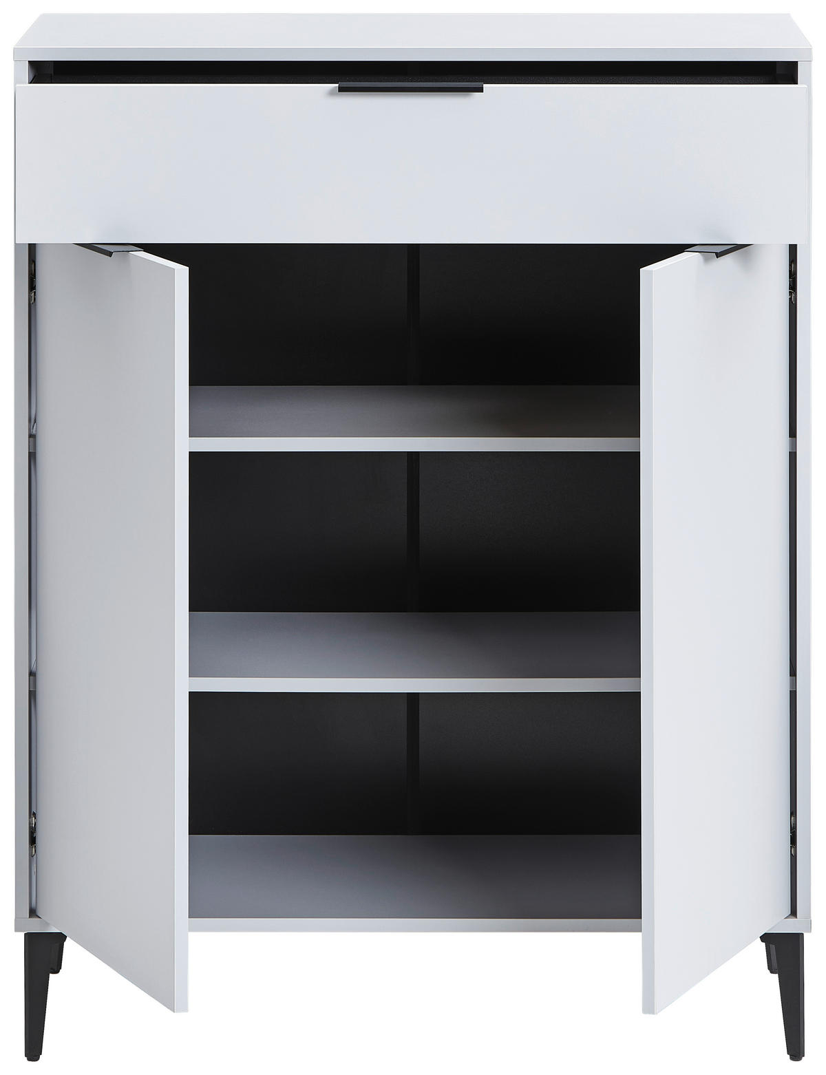 SCHUHSCHRANK JOLLY  in 92/117/40 cm  - Anthrazit/Hellgrau, MODERN, Holzwerkstoff/Metall (92/117/40cm) - Hom`in