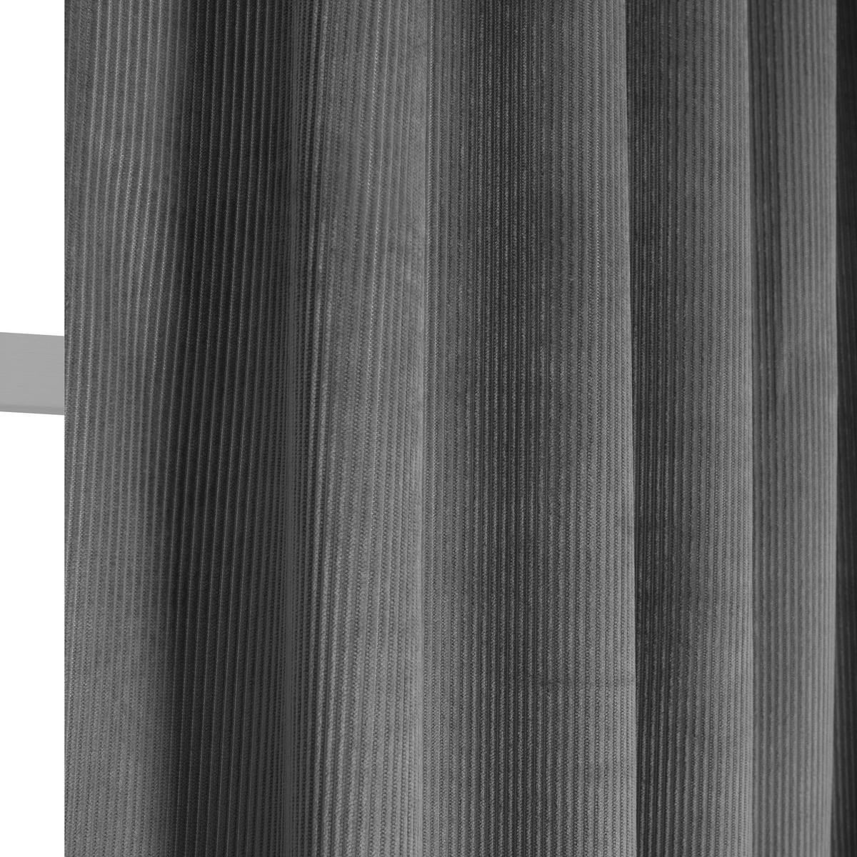 FERTIGVORHANG blickdicht  - Grau, Basics, Textil (140/240cm)