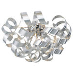 LED-DECKENLEUCHTE Curly  - Alufarben, Design, Metall (70/40cm) - Ambiente