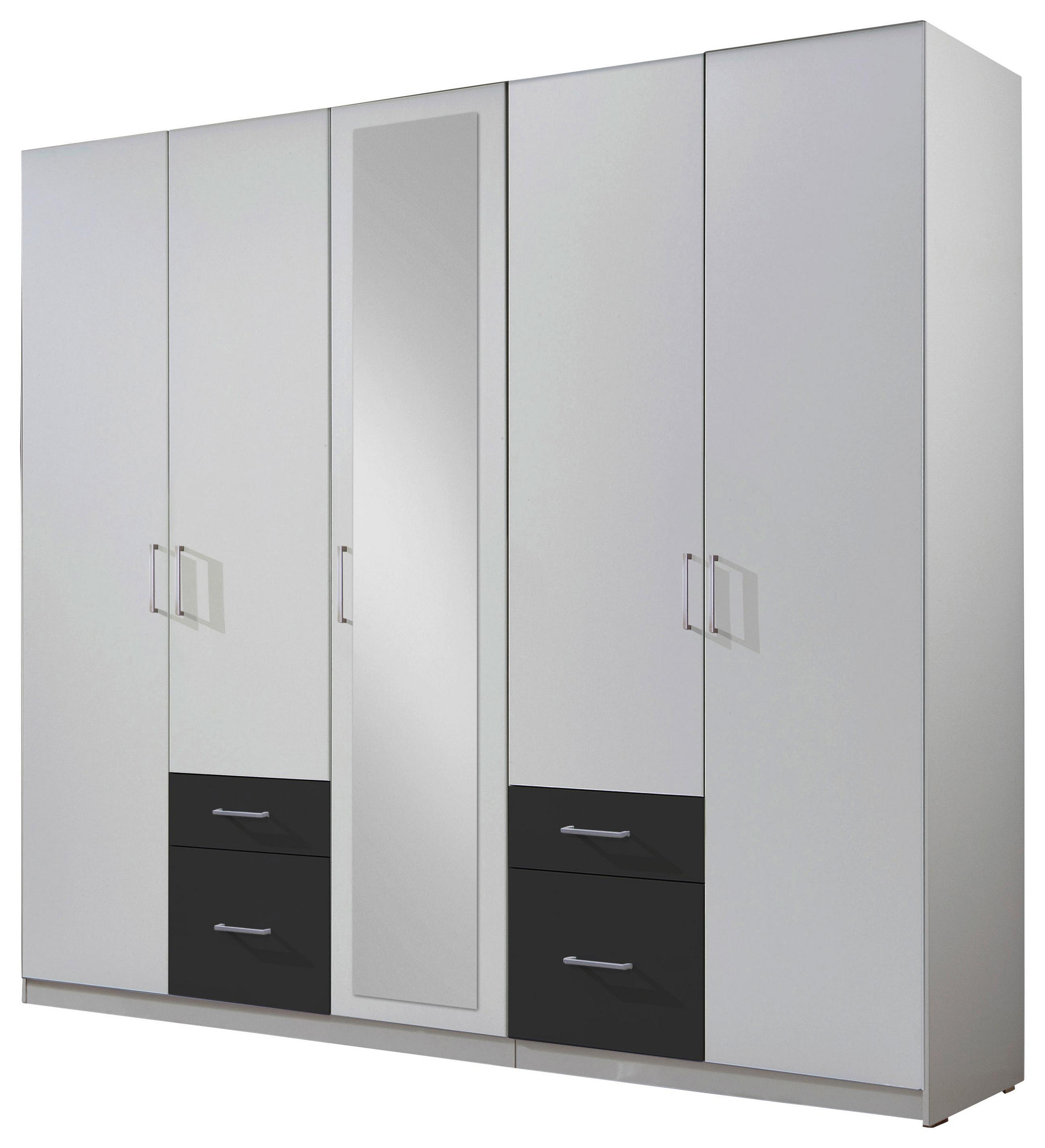 Kleiderschrank 6 Turig Graphitfarben Weiss Online Kaufen Xxxlutz