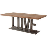 ESSTISCH in Holz, Metall 200/100/76 cm   - Anthrazit/Akaziefarben, LIFESTYLE, Holz/Metall (200/100/76cm) - Landscape