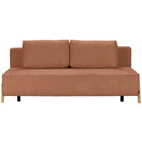 SCHLAFSOFA  in Bouclé Cognac  - Cognac/Naturfarben, Design, Holz/Textil (211/88/102cm) - Niels Andersson