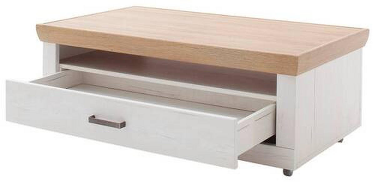COUCHTISCH 115/65/44 cm rechteckig Eichefarben, Pinienfarben  - Eichefarben/Graphitfarben, Design, Holzwerkstoff/Metall (115/65/44cm) - MID.YOU
