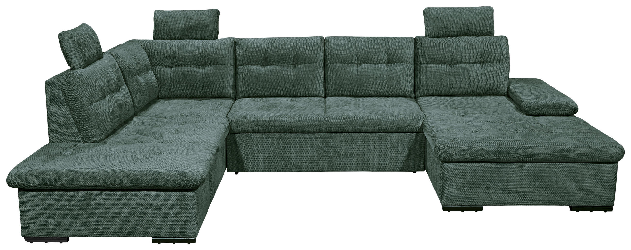 Livetastic SEDACÍ SOUPRAVA, textil, tmavě zelená