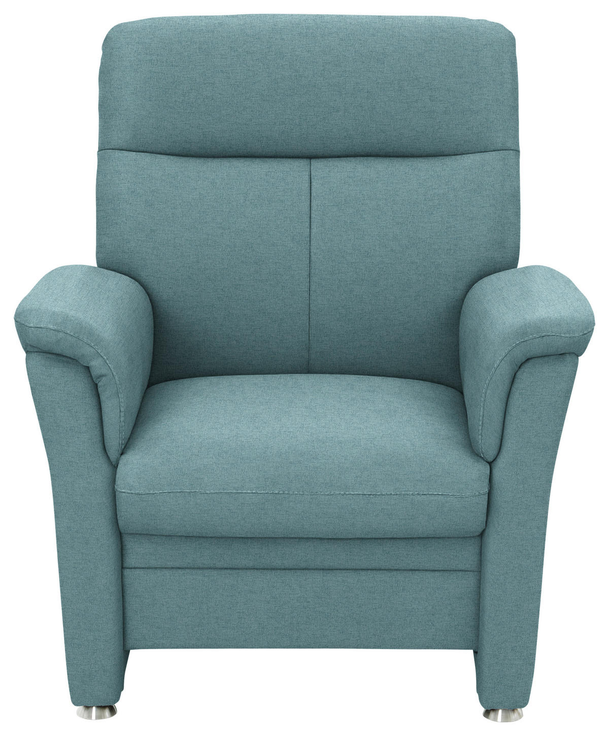 SESSEL Flachgewebe Hellblau  - Alufarben/Hellblau, Konventionell, Textil/Metall (90/100/89cm) - Beldomo Comfort
