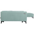 ECKSOFA  in Chenille Hellblau  279/222 cm  - Schwarz/Hellblau, KONVENTIONELL, Kunststoff/Textil (279/222cm) - Hom`in
