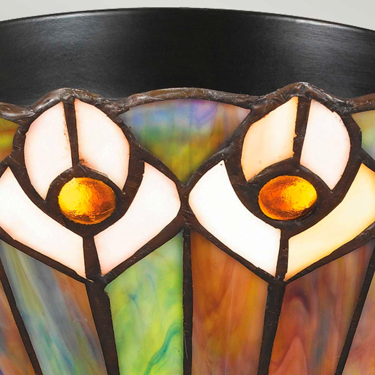 DECKENLEUCHTE  13,5/42,0 cm    - Dunkelbraun/Multicolor, Konventionell, Glas/Metall (13,5/42,0cm) - Elstead Lighting