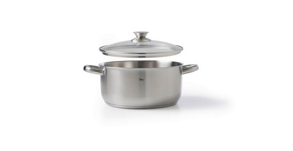 KOCHTOPFSET 4-teilig  - Klar/Edelstahlfarben, Basics, Glas/Metall - Homeware Profession.