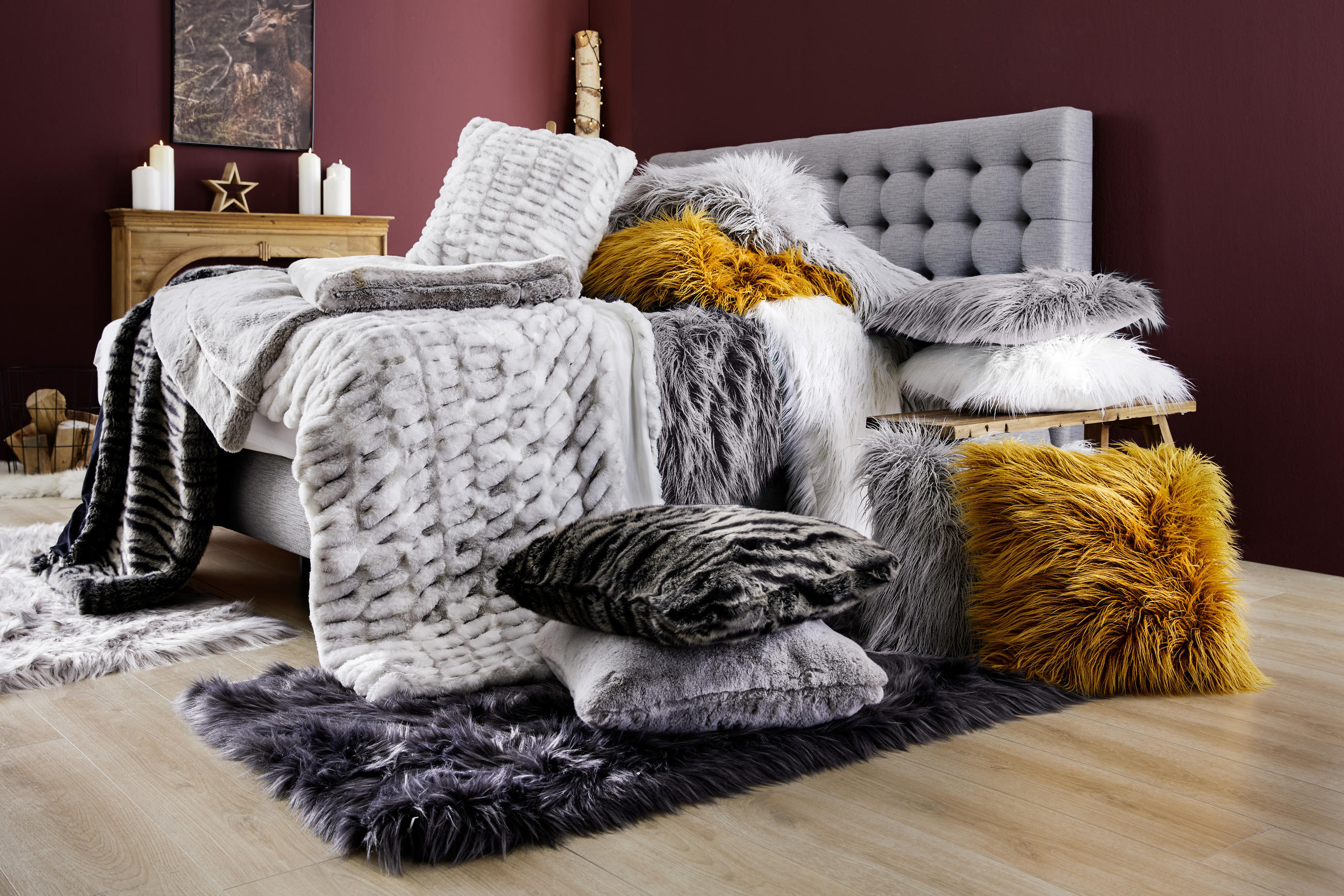 HUSĂ DE PERNĂ 48/48 cm    - antracit, Design, textil (48/48cm) - Novel