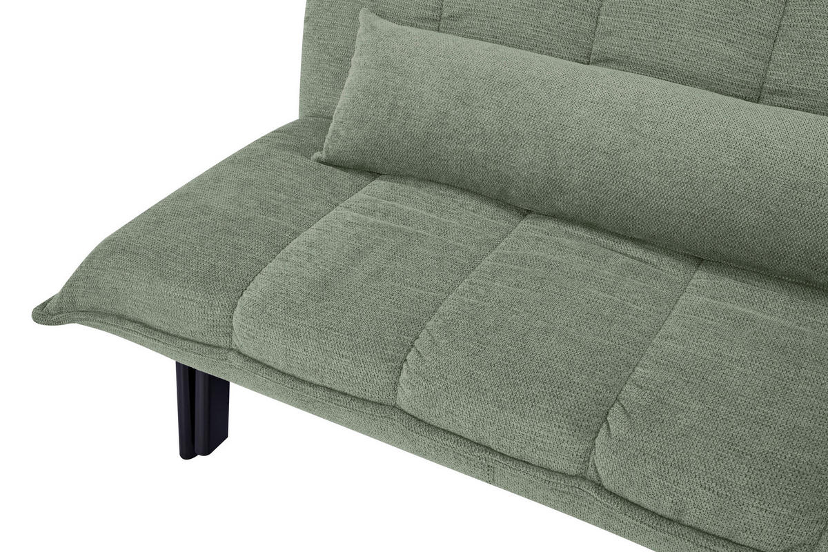 SCHLAFSOFA  in Webstoff Grün  - Schwarz/Grün, Basics, Holz/Textil (148/82/102cm) - Stylife