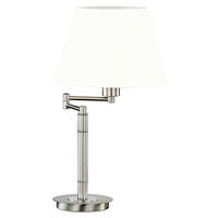 BORDSLAMPA   - vit/nickelfärgad, Basics, metall/textil (53cm)