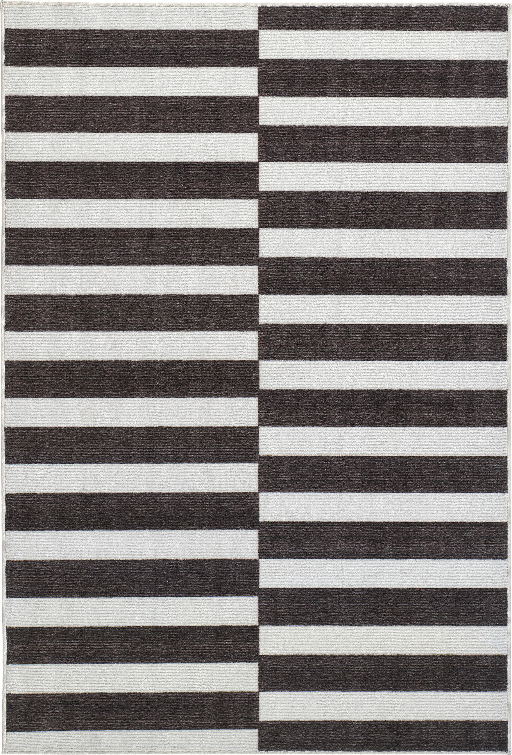 Lindorug Tuftteppich Mesio Strider Schwarz, Grauweiß 130x190 cm