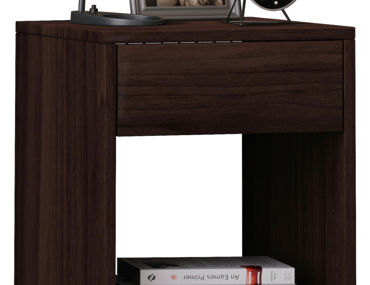 NACHTSCHRANK 35/65/35 cm  - Walnussfarben, KONVENTIONELL, Holzwerkstoff (35/65/35cm) - MID.YOU