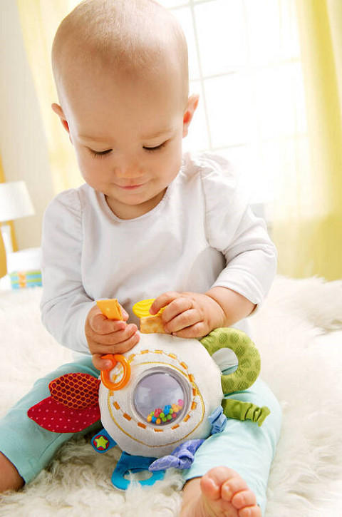GREIFLING Spielkissen Regenbogenspaß  - Multicolor, Basics, Textil (19cm) - Haba