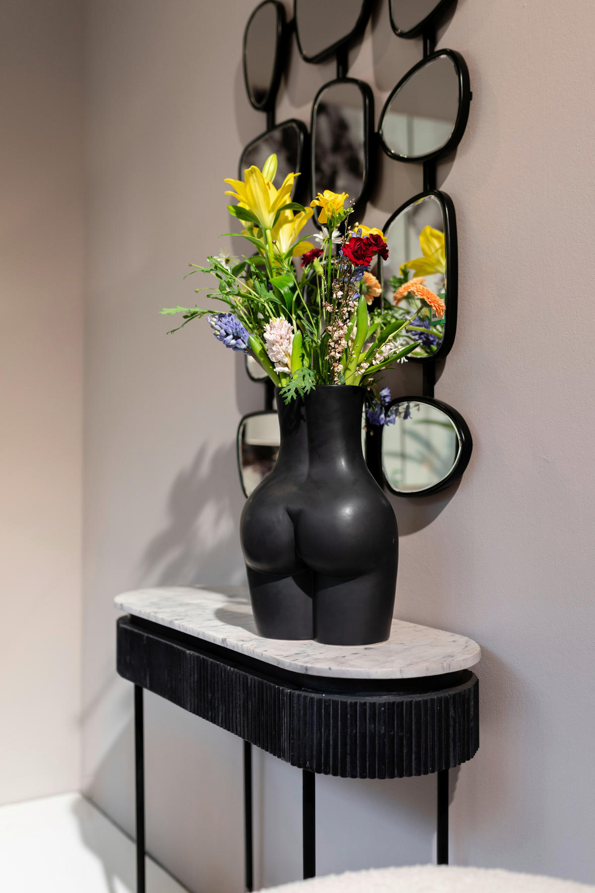 VASE 40 cm  - Schwarz, Design, Keramik (27/40/16cm) - Kare-Design