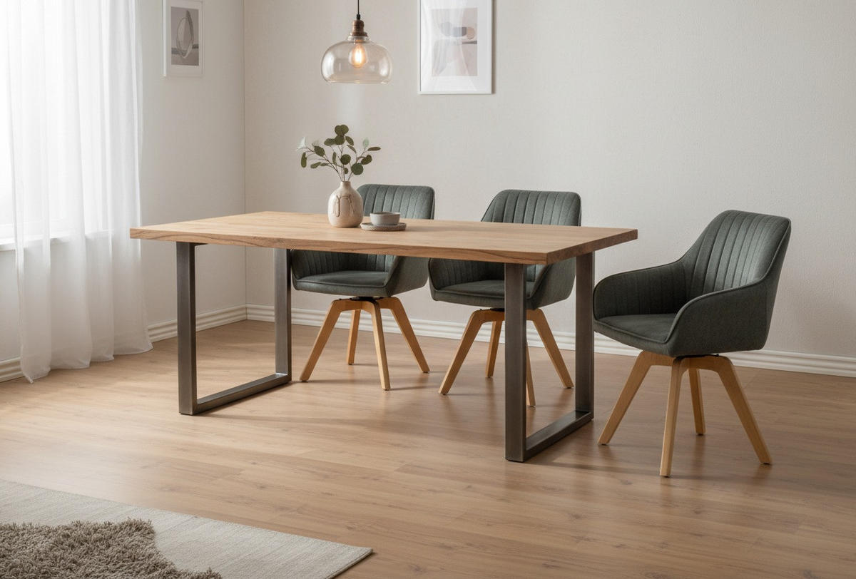 ARMLEHNSTUHL  in  - Dunkelgrün/Buchefarben, KONVENTIONELL, Holz/Textil (63/83/63cm) - MID.YOU