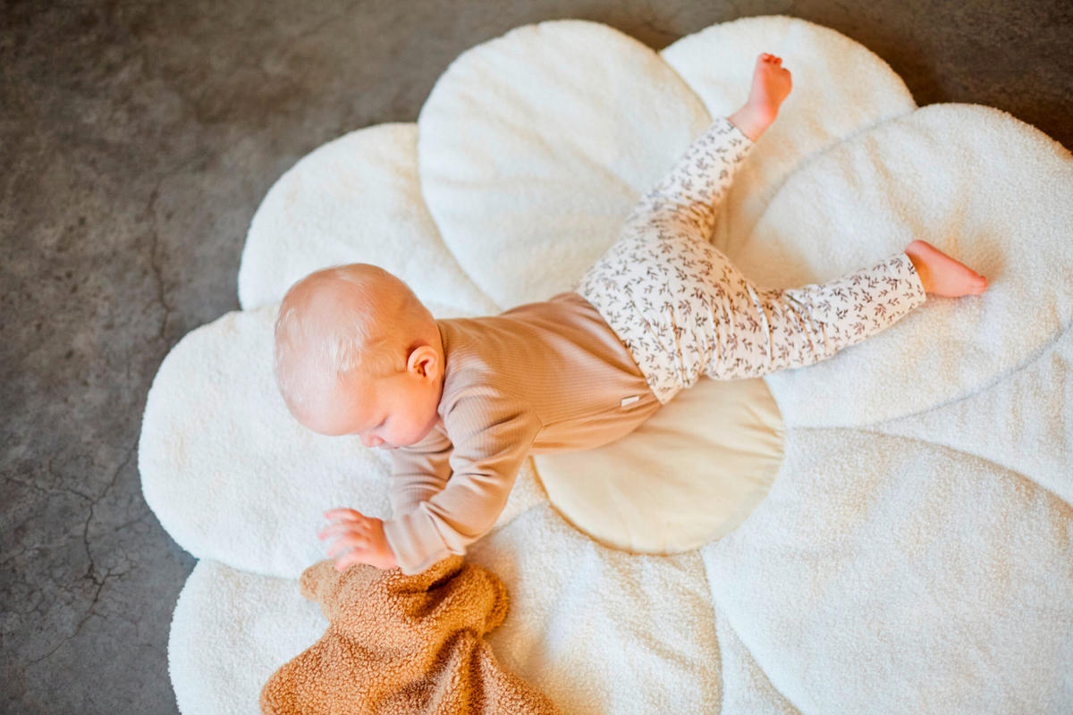 KRABBELDECKE 110/110 cm  - Gelb/Weiß, KONVENTIONELL, Textil (110/110cm) - Childhome