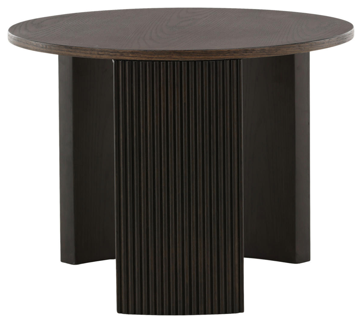 COUCHTISCH furniert 60/60/45 cm rund Schwarz  - Schwarz, Design, Holz/Holzwerkstoff (60/60/45cm) - Livetastic