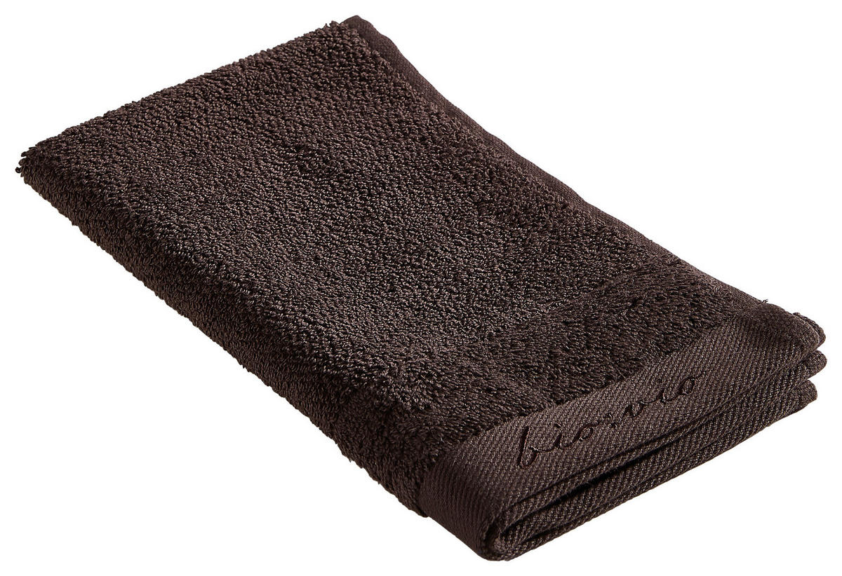 RUČNÍK PRO HOSTY, 30/50 cm, tmavě hnědá - tmavě hnědá, Natur, textil (30/50cm) - Bio:Vio
