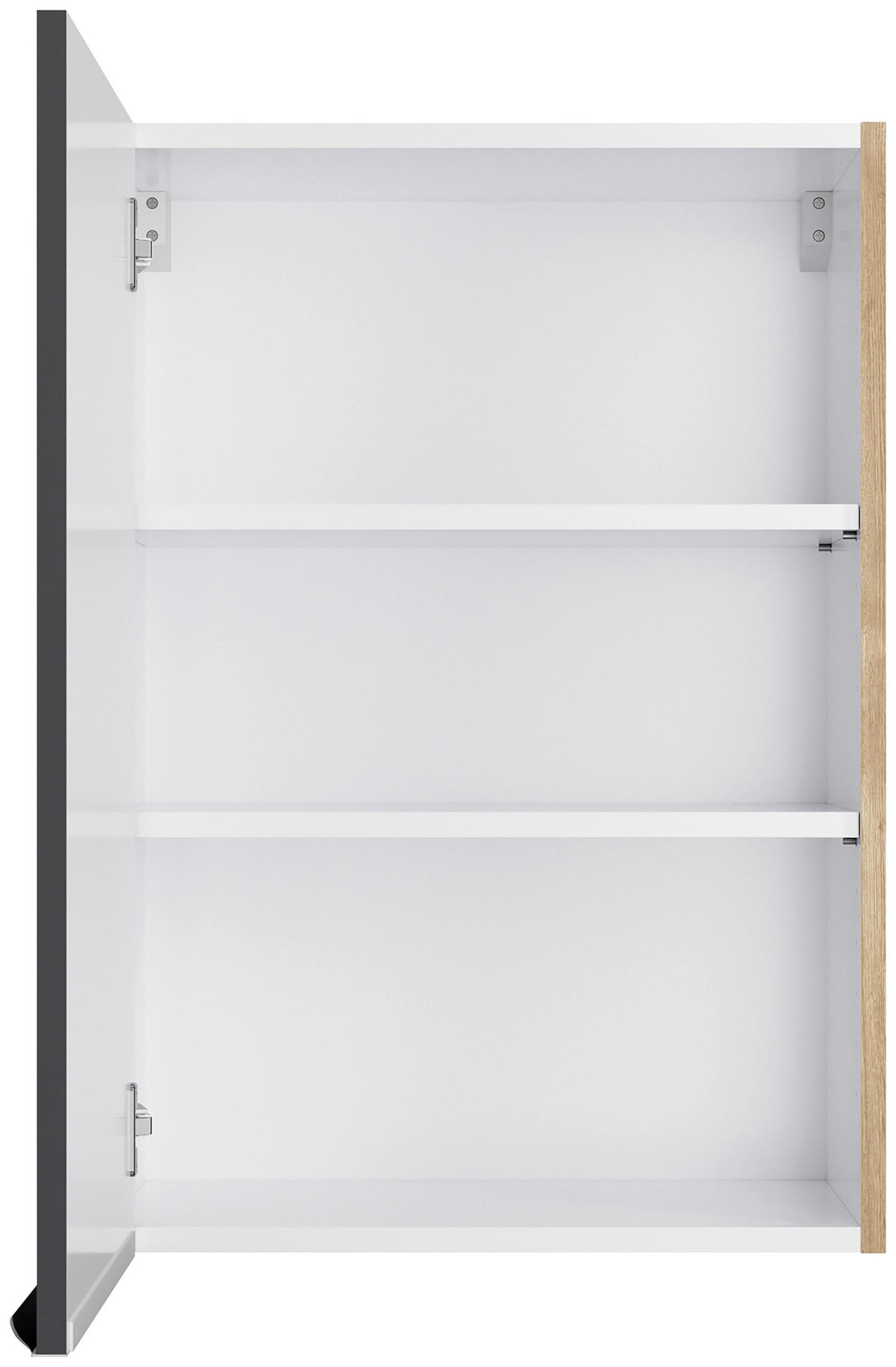 KÜCHENLEERBLOCK 270 cm   in Anthrazit, Eichefarben  - Edelstahlfarben/Eichefarben, Basics, Holzwerkstoff/Metall (270cm) - Optifit