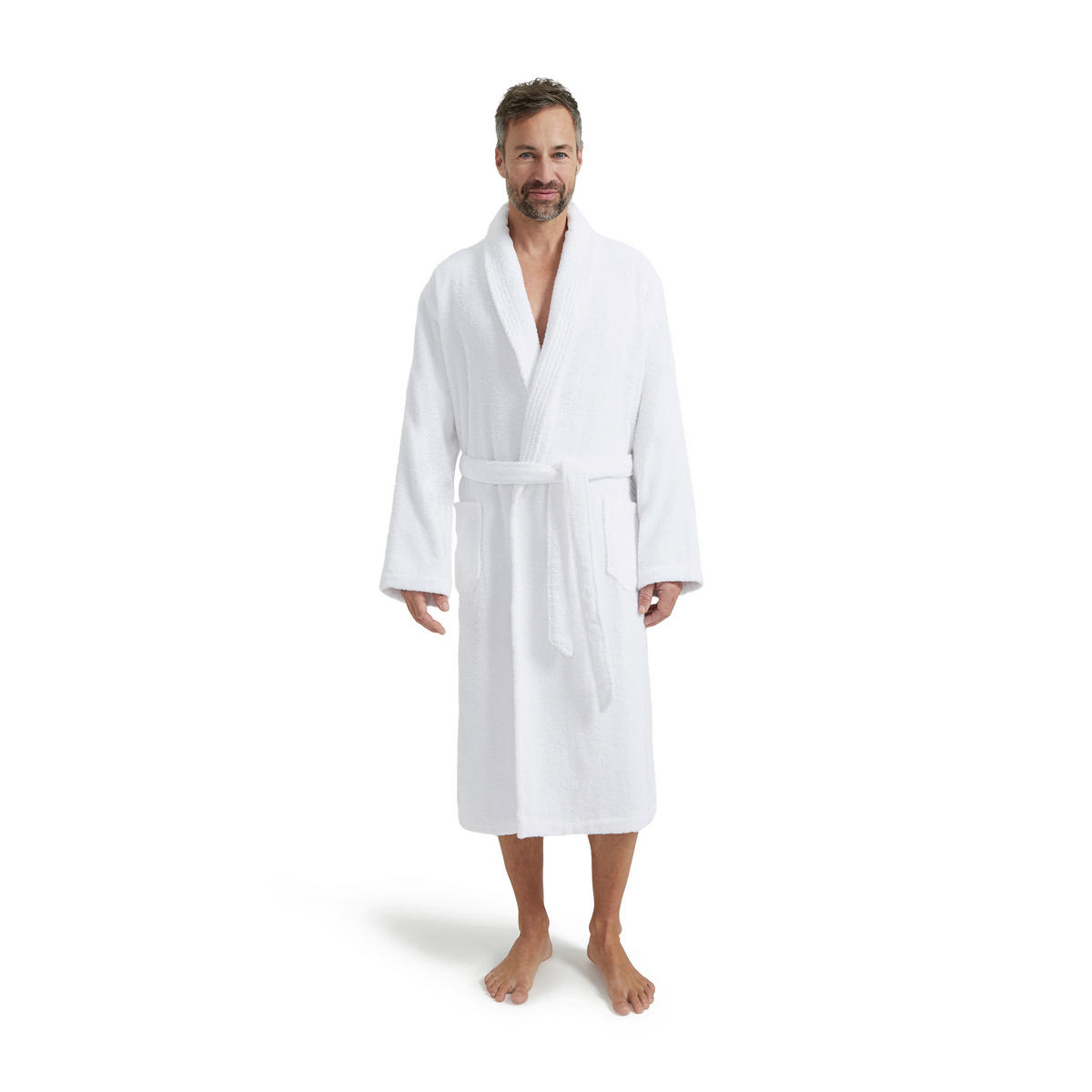 BADEMANTEL XL Unisex  - Weiß, Basics, Textil (XLnull) - Moeve