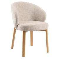 ARMLEHNSTUHL in Holz, Textil Beige  - Beige/Naturfarben, MODERN, Holz/Textil (55,5/80,5/60cm) - MID.YOU