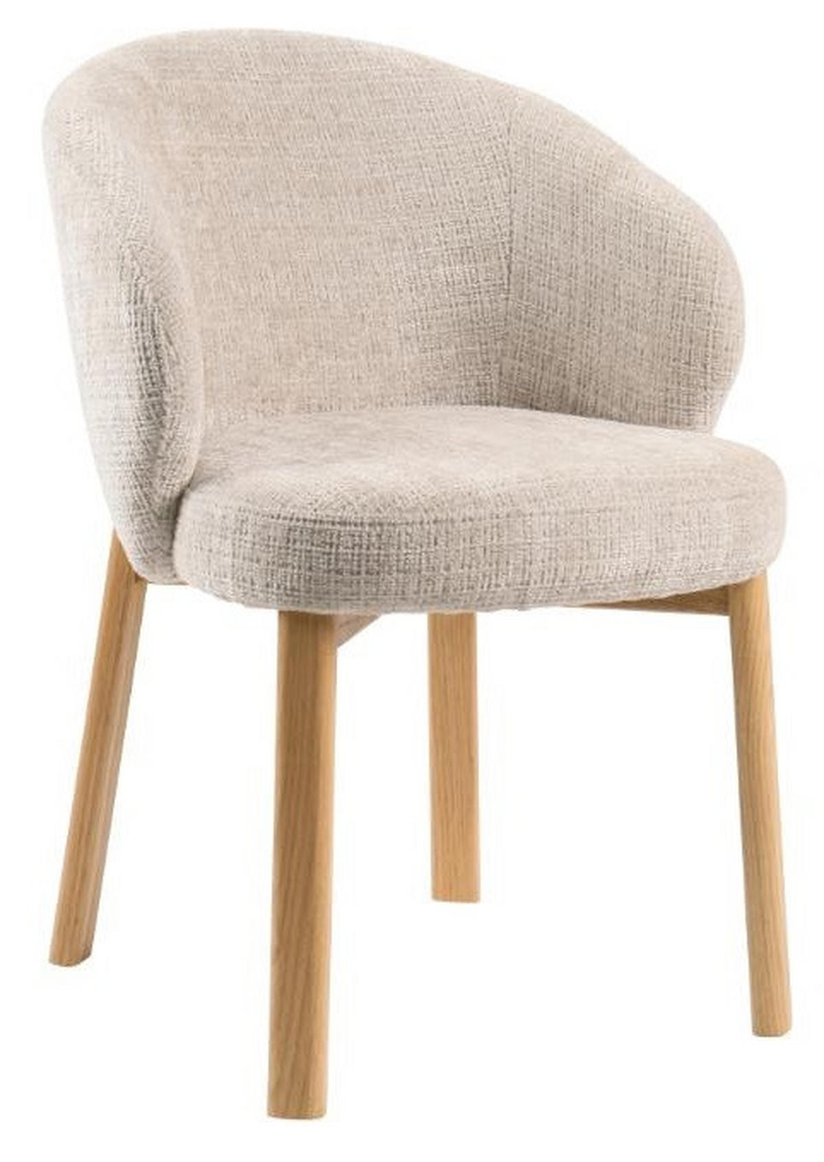 ARMLEHNSTUHL in Holz, Textil Beige  - Beige/Naturfarben, MODERN, Holz/Textil (55,5/80,5/60cm) - MID.YOU