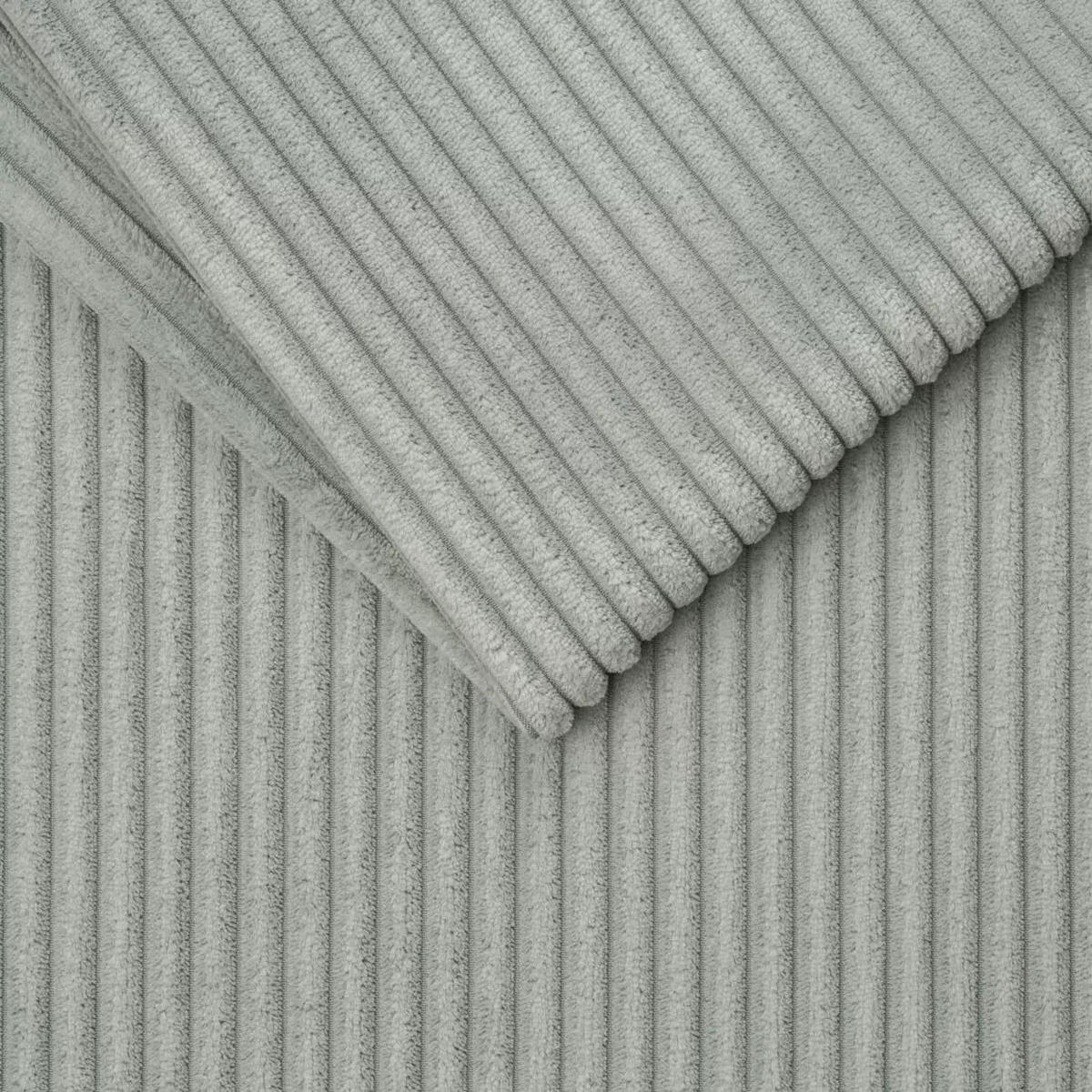 ECKSOFA in Cord Salbeigrün  - Salbeigrün/Schwarz, Design, Kunststoff/Textil (205/340cm) - Lomoco