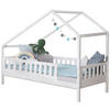 HAUSBETT 90/200 cm Weiss  - Weiss/Naturfarben, Modern, Holz (90/200cm) - MID.YOU